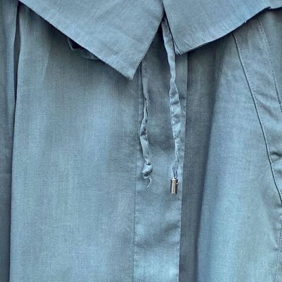 Vince Olive Linen Blend Fold Over Tie Waist Pocketed Mini Skirt. Size 0 EUC - Picture 8 of 8